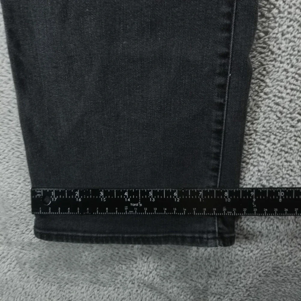 NYDJ Jeans Womens 12 Black Barbara Bootcut Lift Tuck Stretch‎ Preppy Dark Wash